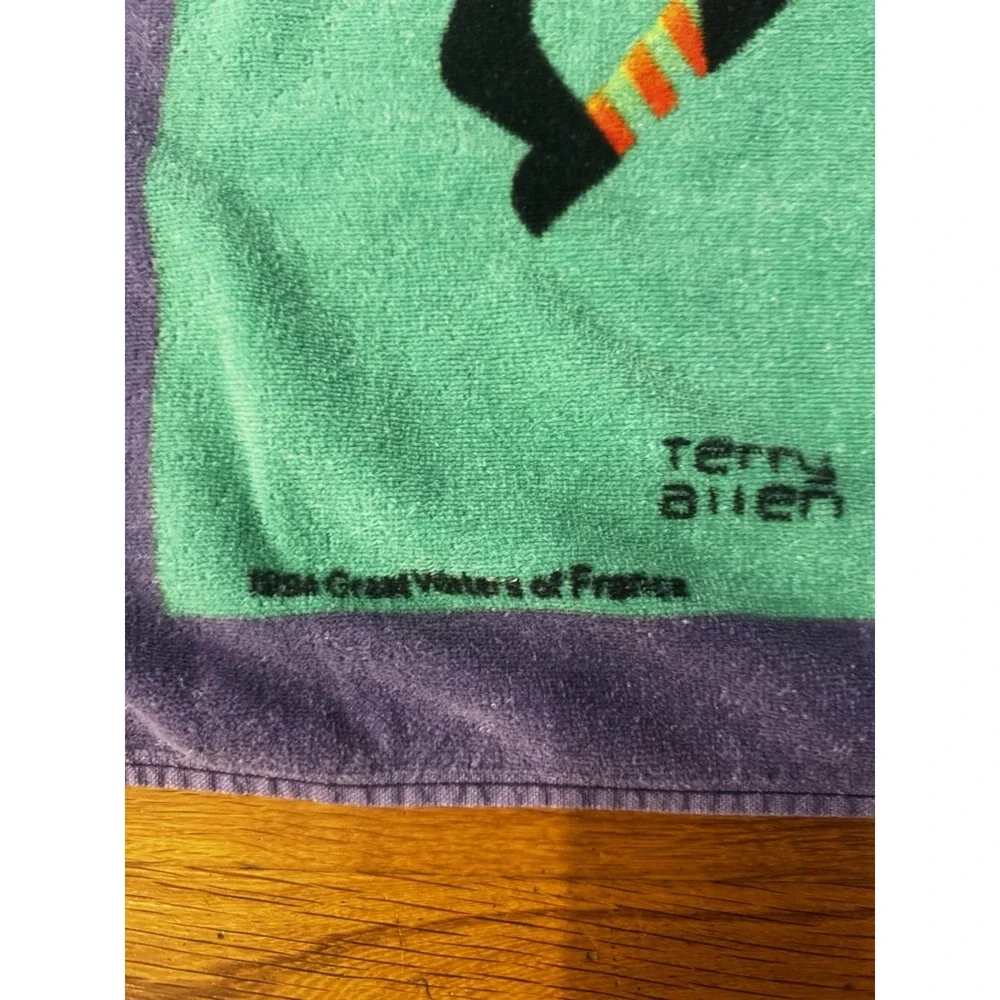 Vintage Perrier Tux Man Art Of Refreshment Pool Towel Terry Allen 1994 Hilasal
